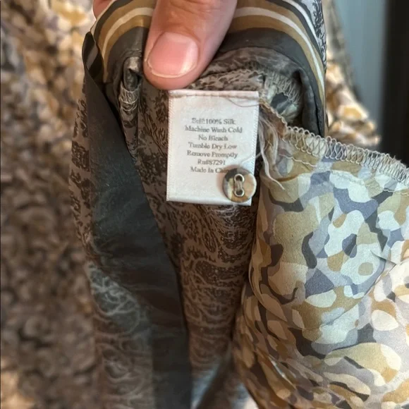 Johnny Was 100% Silk Size 1X Patterned Women's Dress/Tunic - Picture 5 of 12